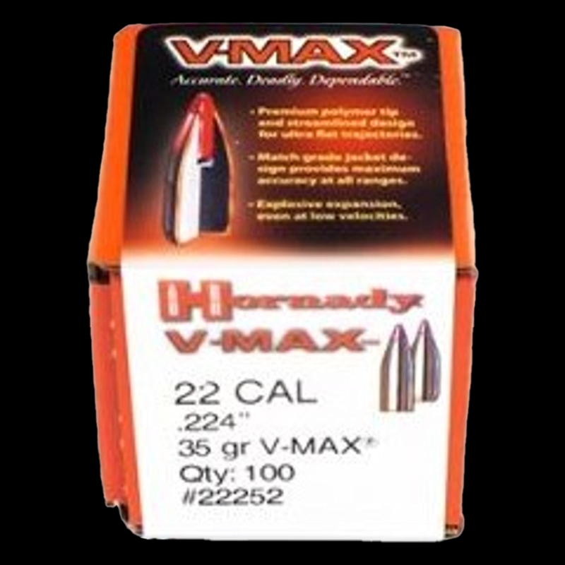 Hornady V Max .224 35Gr Bullets (100) - Image 1