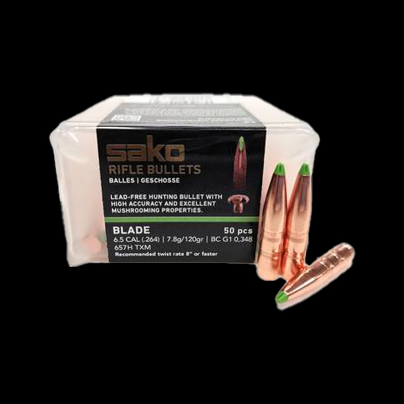 Sako Blade 6.5 Cal Bullets TXM 120Gr Lead Free (50) - Image 1