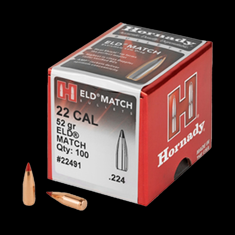 Hornady .224 52gr ELD (100) - Image 1