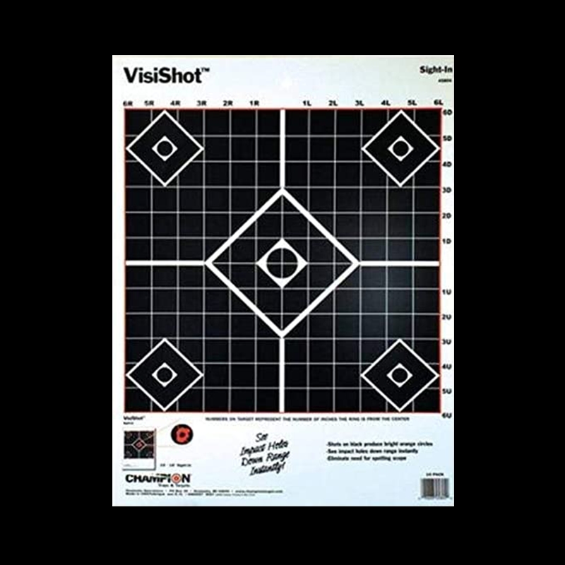 Champion Visishot Sight-In Targets (10 Pack) - Image 1