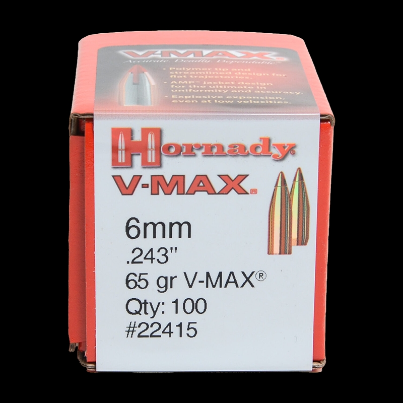 Hornady 6mm 65gr V-Max (100) - Image 1