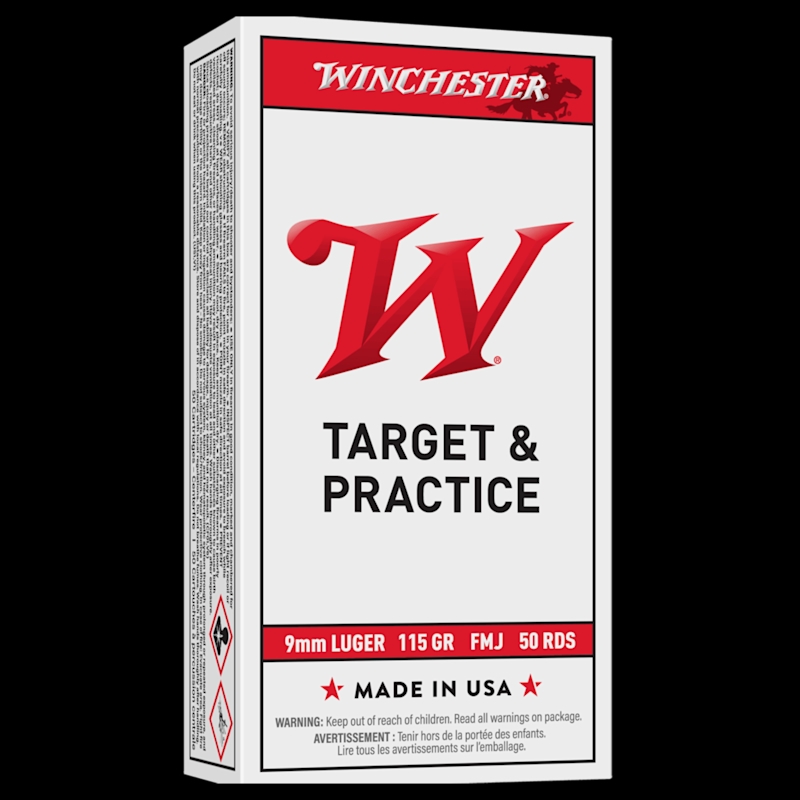 Winchester 9 mm Luger 115gr FMJ Ammunition - Image 1