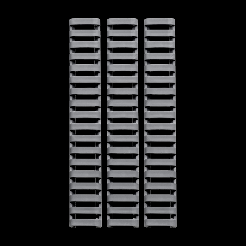 Ergo 18 Slot Low Profile Ladder Rail Cover (3 Pack) Graphite Grey - Image 1