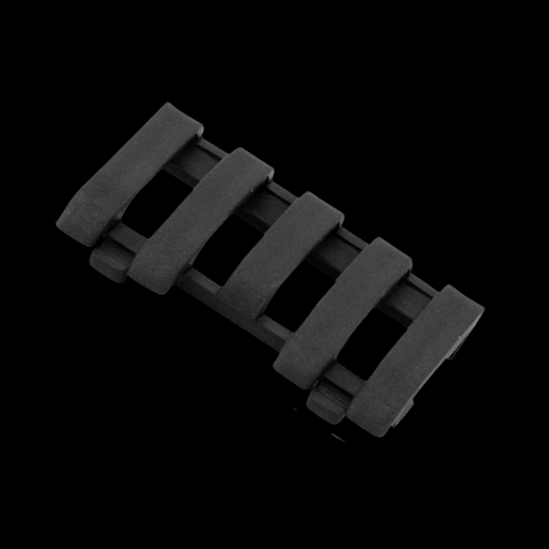 Ergo 5-Slot Low Profile Wire Loom Rail Cover - Black - Image 1