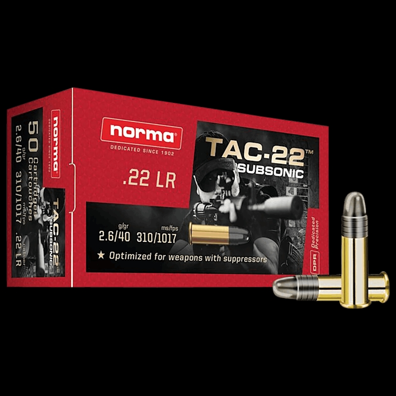 Norma Tac-22 Subsonic 22LR 40gr Ammo - Image 1