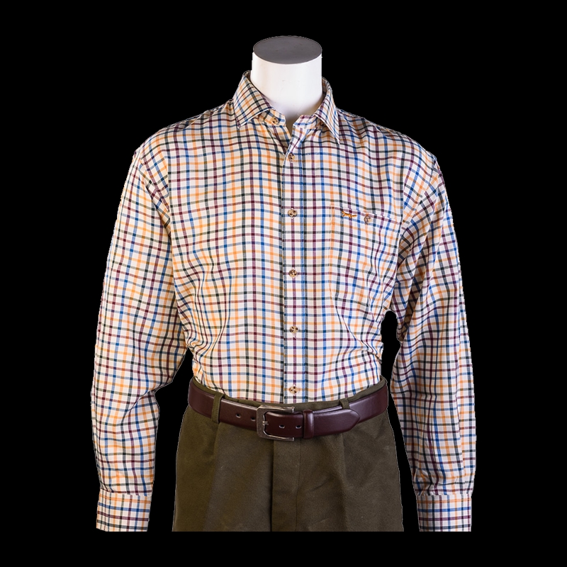 Bonart Sheringham Shirt Beige/Green 17.5 XXXL - Image 1