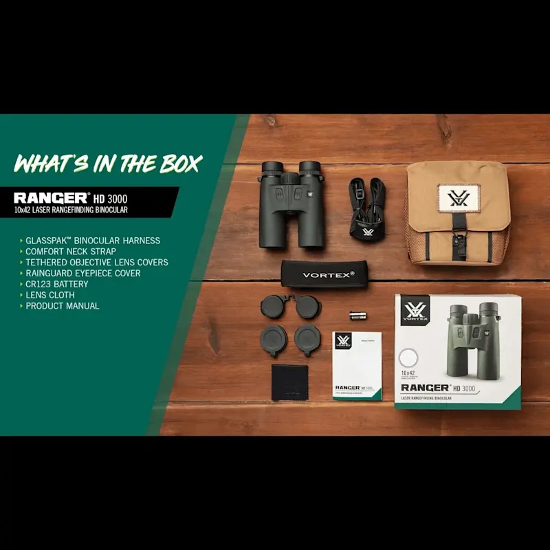 Vortex Ranger HD 3000 10x42 LRF Binoculars - Image 4