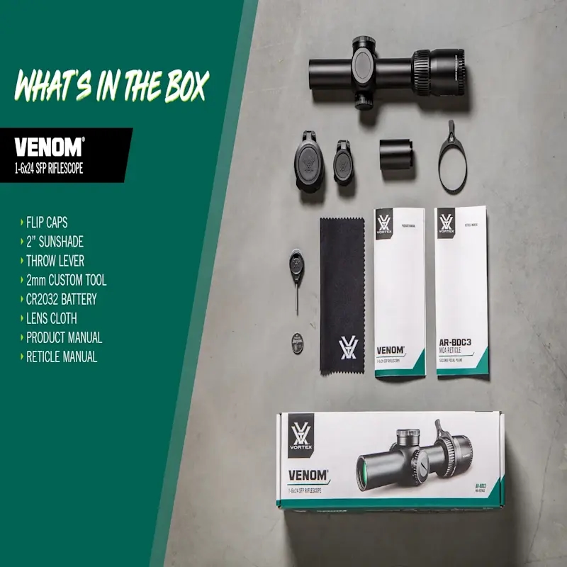 Vortex Venom 1-6X24 Ar-Bdc3 Rifle Scope - Image 5