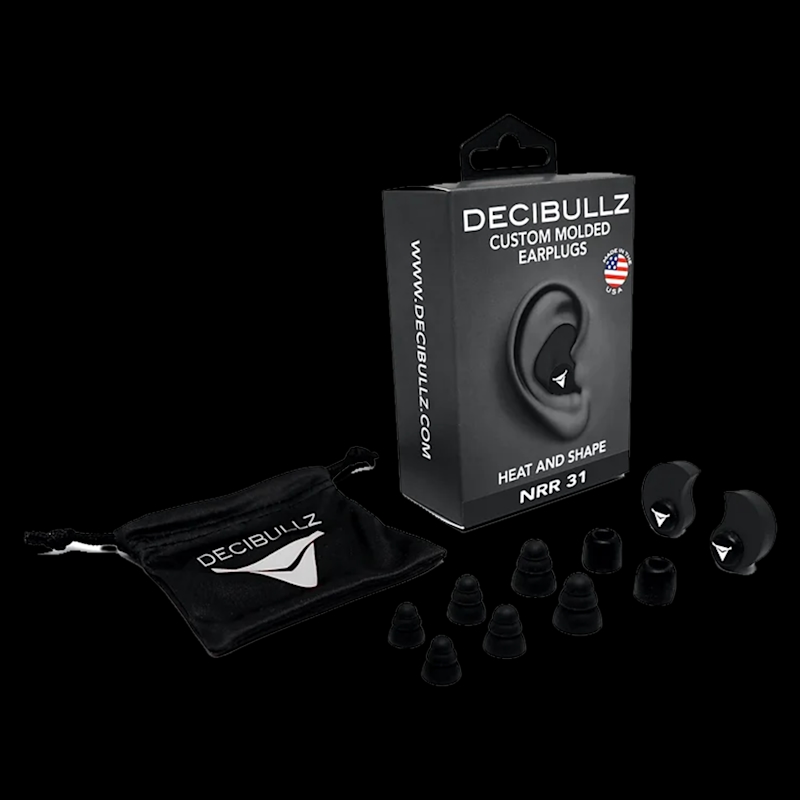 Decibullz Custom Moulded Reusable Ear Plugs Black - Image 3