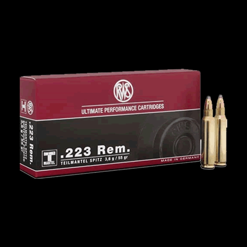 RWS 223 REM SP TMS 55Gr Rifle Ammunition - Image 1