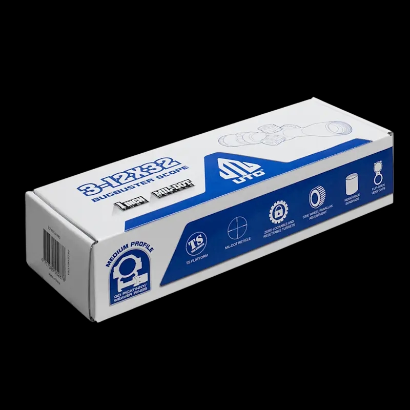 UTG Bug Buster 3-12x32 SF MD  With Picatinney Rings - Image 6