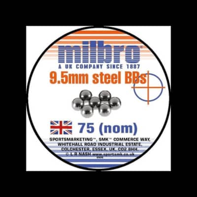 Milbro 9.5 mm Steel Slingshot BB (Bag of 75)