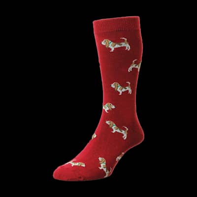 Hound Shooting Socks Red