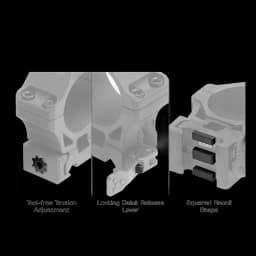 Image of UTG Accu-Sync QR 30mm Scope Rings Picatinney Medium