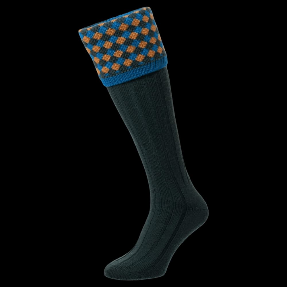 Product Image of Hadleigh Diamond Shooting Socks Racing Green - Size 6-11