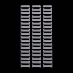 Image of Ergo 18 Slot Low Profile Ladder Rail Cover (3 Pack) Graphite Grey