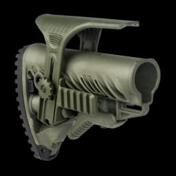 Image of FAB Defense GLR16 Collapsible Buttstock With Cheekriser And Rail Green