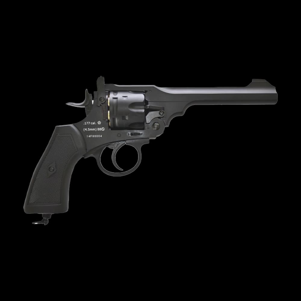 Product Image of Webley Mk VI .455 6" Barrel Air Pistol Black .177