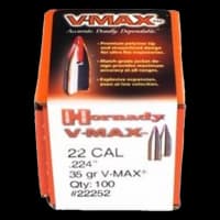 Hornady V Max .224 35Gr Bullets (100)