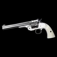 Buy ASG Schofield Air Pistol Silver & Ivory .177 Pellet at Shooting Supplies