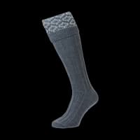 Patterened Top Shooting Socks Denim