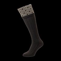 Langton Lattice Shooting Socks Chocolate