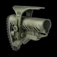 FAB Defense GLR16 Collapsible Buttstock With Cheekriser Green