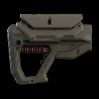 FAB Defense GL Core Impact Collapsible AR15 Buttstock With Cheekriser Green