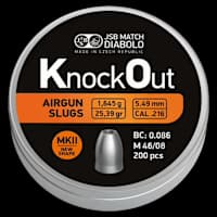 Buy JSB Knockout Slugs MKII .22cal .216  25.39Gr 5.49 mm (200) at Shooting Supplies