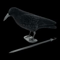 Flocked Crow Decoy with stake