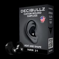 Decibullz Custom Moulded Reusable Ear Plugs Black