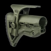 FAB Defense GL Shock Collapsible AR15 Buttstock With Cheekriser Green
