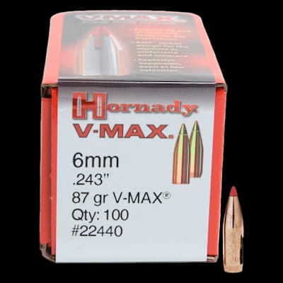 Hornady V-Max 6mm 87gr Bullets (100)