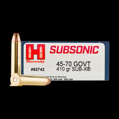Hornady 45-70 Gov 410Gr Sub-X Subsonic