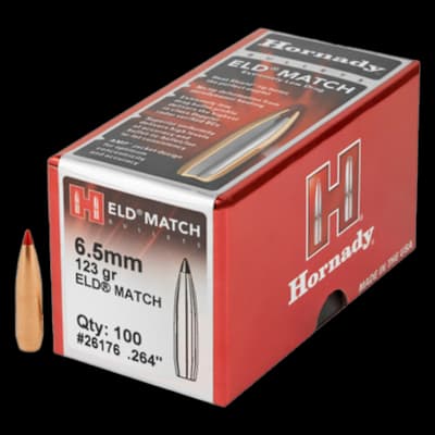 Hornady Eld Match 6.5Mm 123Gr Bullets (100)