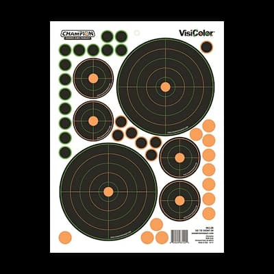 Champion Visicolour 50 Yard Sight-In Targets (5 Pack)