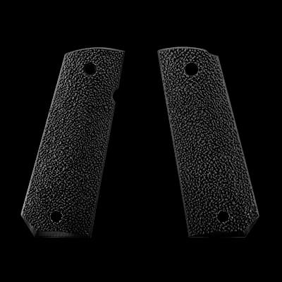Ergo 1911 XTR Tapered Bottom Hard Rubber Grip - Black