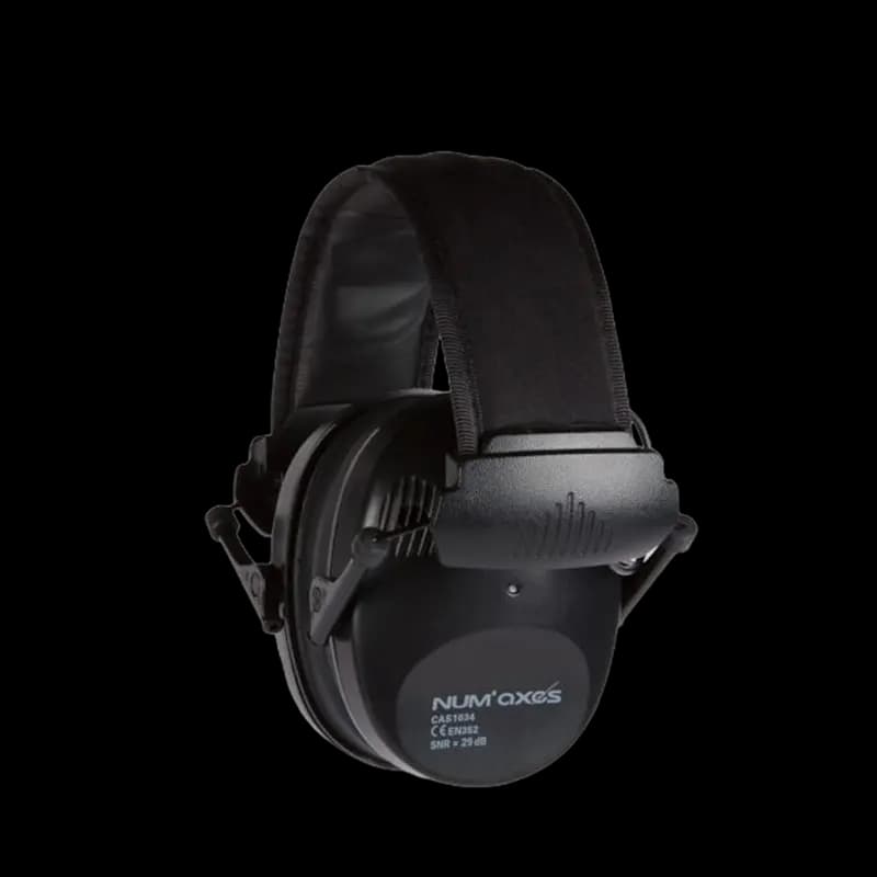 NUM'AXES Electronic Hearing Protection Black - Image 1