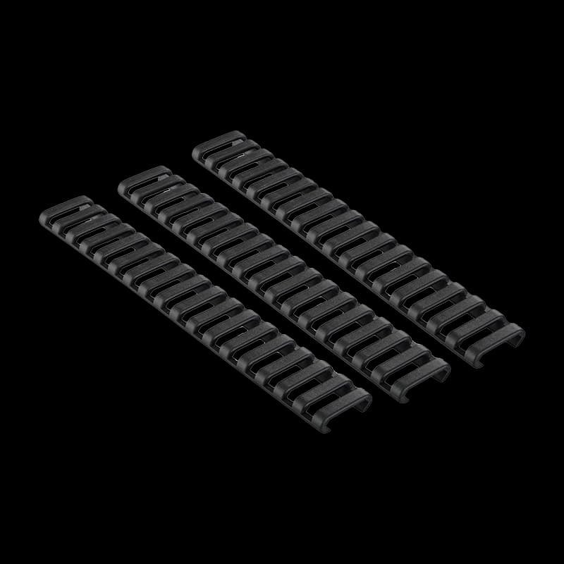 Ergo 18 Slot Low Profile Ladder Rail Cover (3 Pack) Black - Image 1