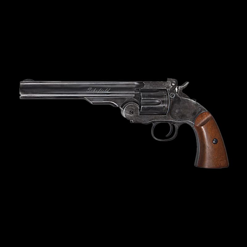 ASG Schofield Air Pistol Aged Black & Wood .177 Pellet - Image 1