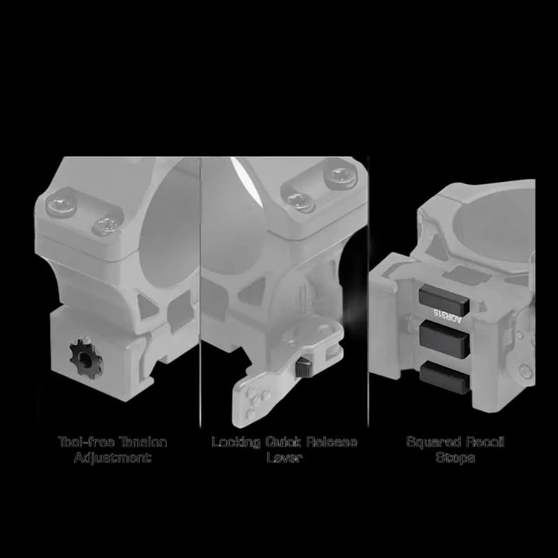UTG Accu-Sync QR 30mm Scope Rings Picatinney Medium - Image 3