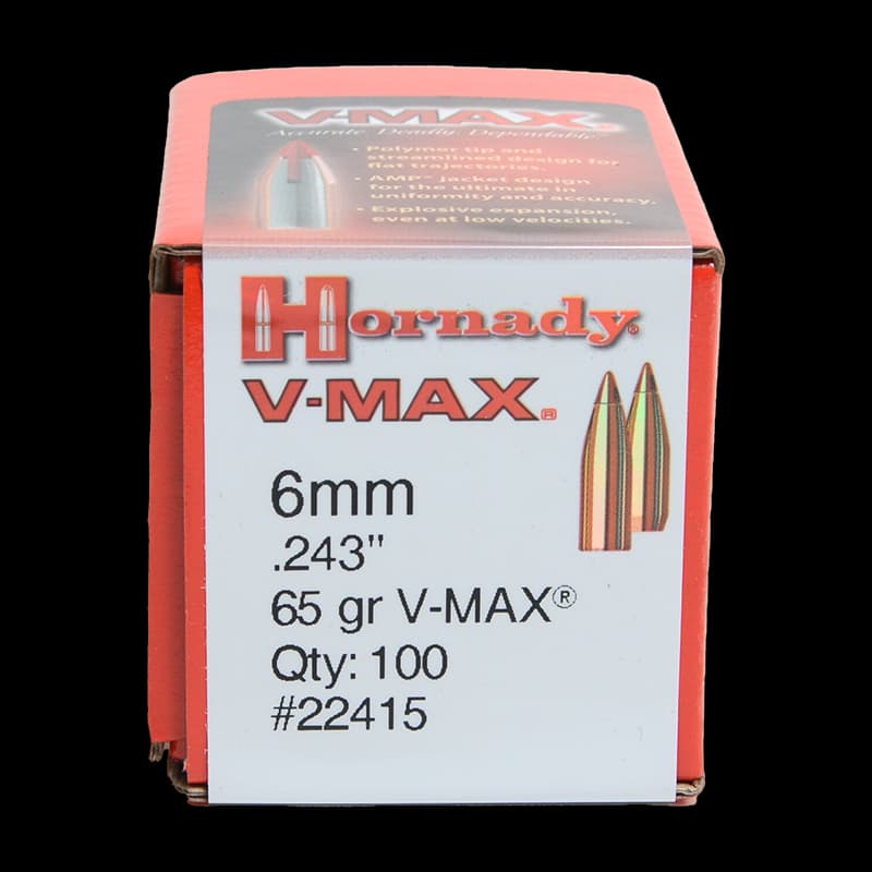 Hornady 6mm 65gr V-Max (100) - Image 1