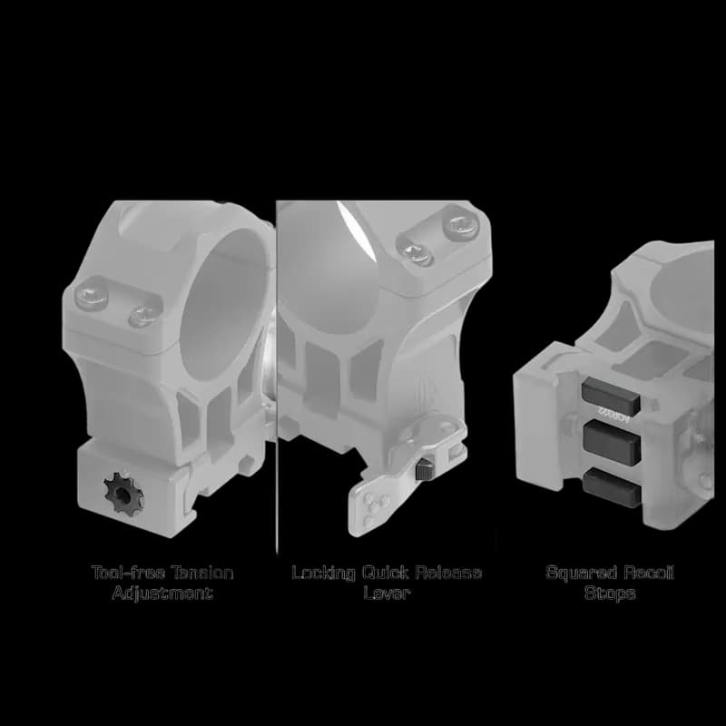 UTG Accu-Sync QR 30mm Scope Rings Picatinney High - Image 3