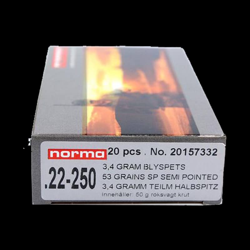 Norma 22-250 Rem 53G Sp - Image 1