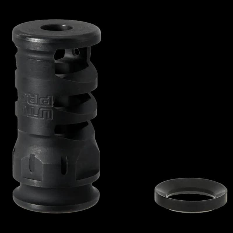 UTG PRO AR15 Muzzle Brake .223cal 1/2"x28 1.75" Stubby - Image 1