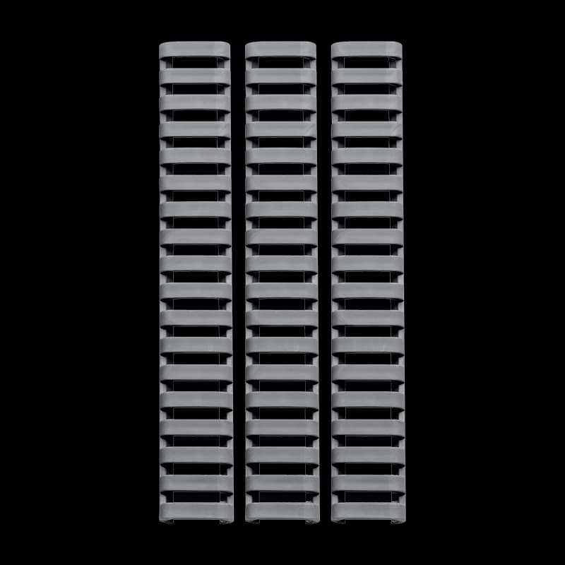 Ergo 18 Slot Low Profile Ladder Rail Cover (3 Pack) Graphite Grey - Image 1