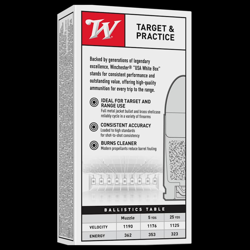 Winchester 9 mm Luger 115gr FMJ Ammunition - Image 2