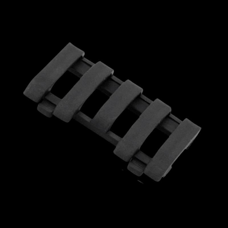 Ergo 5-Slot Low Profile Wire Loom Rail Cover - Black - Image 1