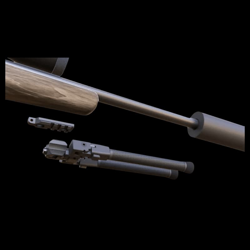 Nornehunt Carbon Fibre Bipod With Picatinny Fitting - Image 3