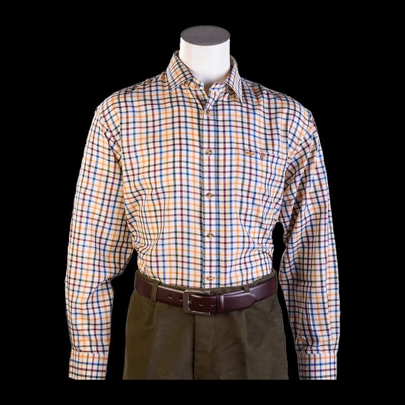 Bonart Sheringham Shirt Beige/Green 17.5 XXXL - Image 1